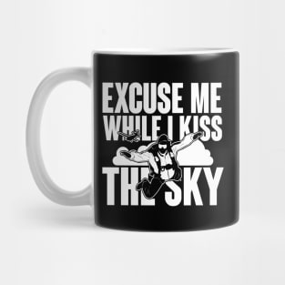 Excuse me while I kiss the sky (black) Mug